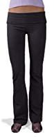 Hardtail Roll Down Boot Leg Yoga Pants (Black)