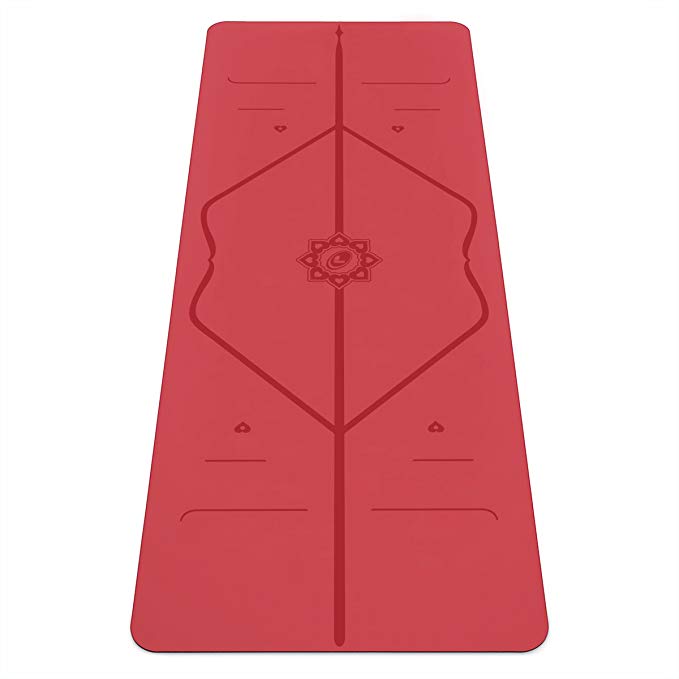 Liforme Love Yoga Mat - The World's Best Eco-Friendly, Non Slip Yoga Mat with The Original Unique Alignment Marker System. Biodegradable Mat Made with Natural Rubber & A Warrior-Like Grip (Red)