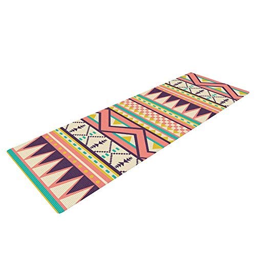 Kess InHouse Louise Machado Ethnic Love Exercise Yoga Mat, Tribal Geometric, 72