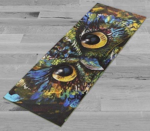 Pimp My Yoga Mat - Abstract Owl - Original Artwork 72x24 in Yoga Mat / Pilates Mat, 1/8 in Thick