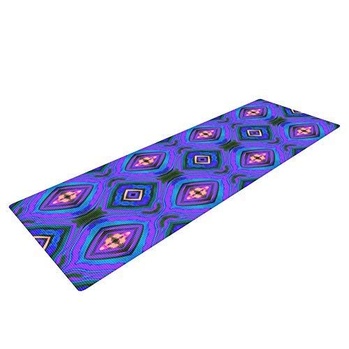 Kess InHouse Anne Labrie Dark Diamond Exercise Yoga Mat, Purple Blue, 72