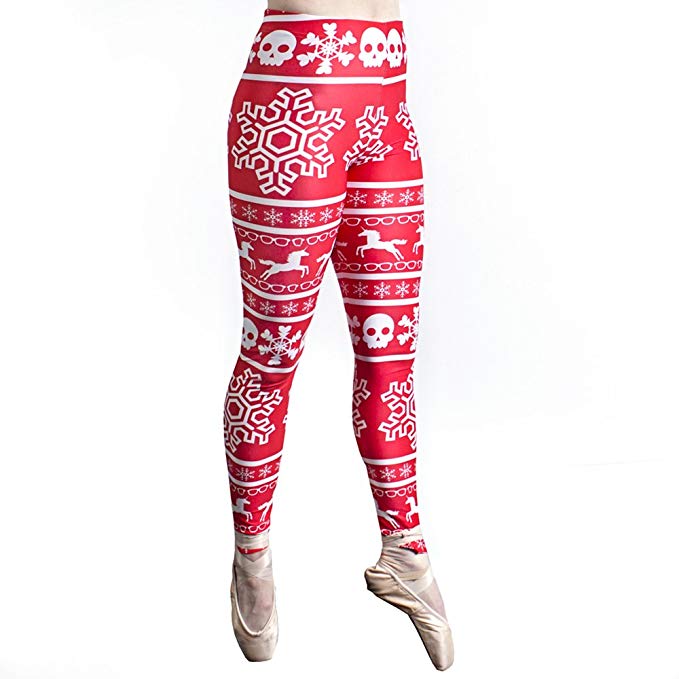 Skulls & Snowflakes Ugly Xmas Sweater Leggings