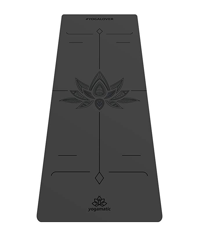 Artmatic Premium Yoga Mat/Natural Rubber Base + Non Slip top/The Best GripForMe System/with Original Unique Alignment/Luxury Professional mat for Yoga