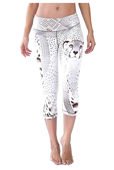 WITH Women's Capris Tribal Cheetah (Medium)