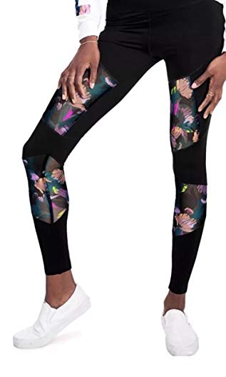 Victoria's Secret Pink Ultimate High-Waist Bonded Mesh Legging, Mesh Floral