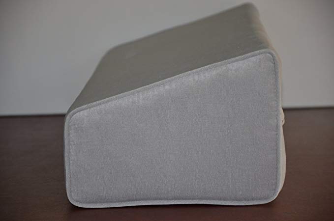 Wedge Bolster with Cover (Antique Velvet-Silver Grey)