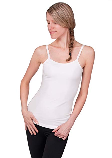 Hard Tail Scoop Back Tank with Bra - White