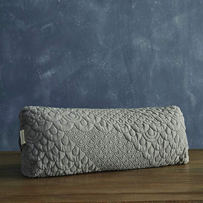 Brentwood Home Crystal Cove Yoga Bolster, Buckwheat Fill Rectangular Support Pillow, Made in California