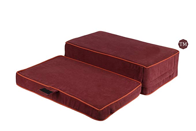 Friends Of Meditation Yoga Block for Pranayama and Silent Sitting Maroon (TM)