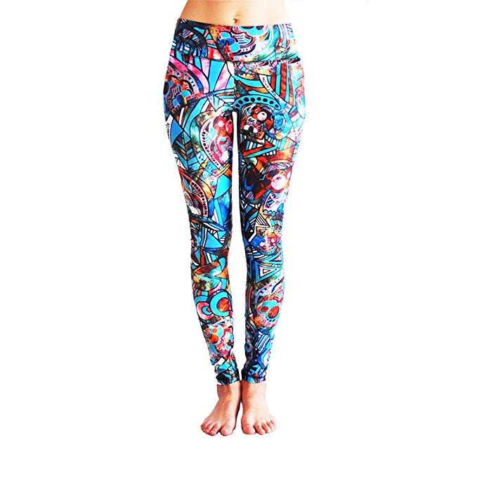 MONASITA Rich Elephant Active Slimming Leggings For Travel Hiking Workout Womens Pants