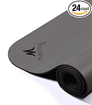 Luxe Pro 28 Yoga Workout Mat (Long, Extra Wide) Non-Slip, Cushioned Support for Exercise, Workouts, Stretching, Pilates, and Hot Yoga | Thick, Lightweight, Portable | Men and Women (28 x 76)