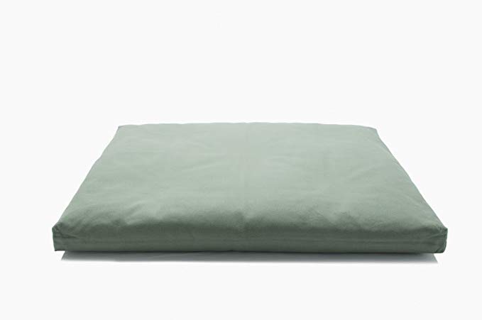 Sage Green Deluxe Zabuton Meditation Cushion Yoga Pillow with Removable Cotton Twill Cover