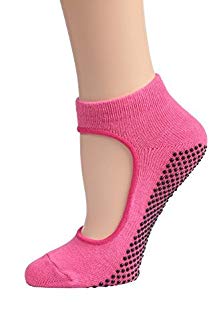 DG Sports Women's Mary Jane Bella Yoga Socks with Grips Non Slip Ankle Socks