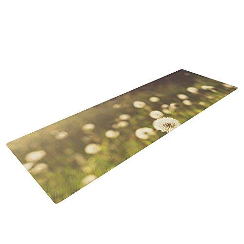 Kess InHouse Libertad Leal As You Wish Yoga Exercise Mat, Dandelions, 72 x 24-Inch