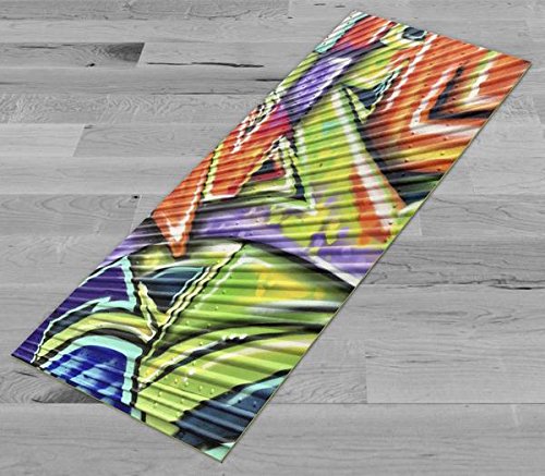 Pimp My Yoga Mat - Trailer Graffiti - Original Artwork 72x24 in Yoga Mat / Pilates Mat, 1/8 in Thick