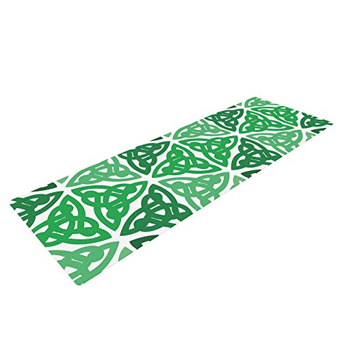 Kess InHouse Kess Original Celtic Knot Green Exercise Yoga Mat, Forest Mint, 72