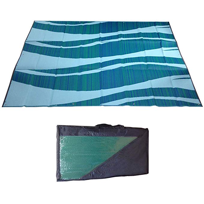 Snowbird Extra Tough Reversible RV Mats Waves - Available in Brown, Silver, Blue, Red