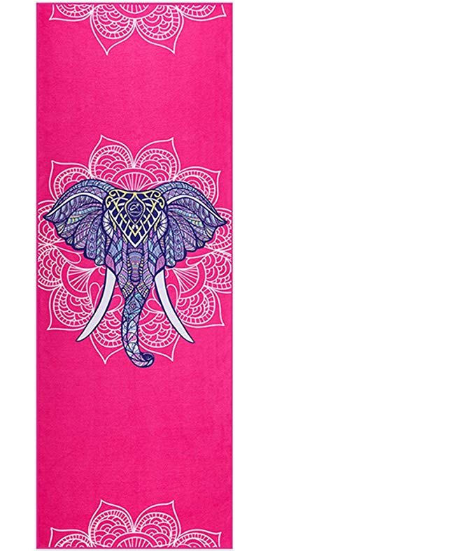 LL-COEUR Print Anti-Slip Yoga Towel Folding Portable Travel Mat Multi-Purpose Beach Towel 1830 x 660 x 1 mm