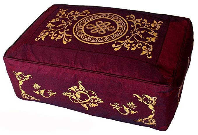 Boon Decor Meditation Cushion - Rectangular Zafu Buckwheat & Kapok Fill