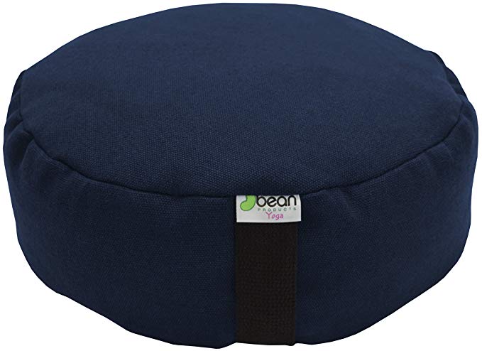 Bean Products Zafu Meditation Cushion - Yoga - Multiple Colors, Sizes and Fabrics - Organic Buckwheat Fill - Made in USA