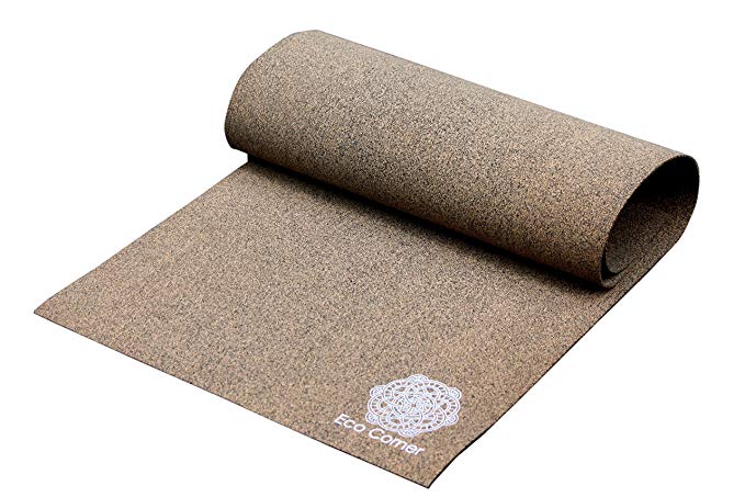 Eco Corner Textured Cork Yoga Mat Large Brown